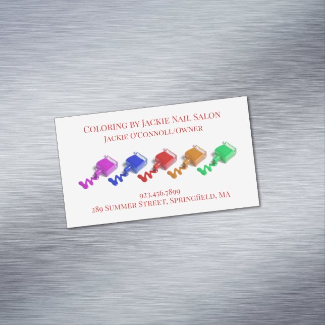 Carte De Visite Magnétique Artiste du salon de ongles (In Situ)