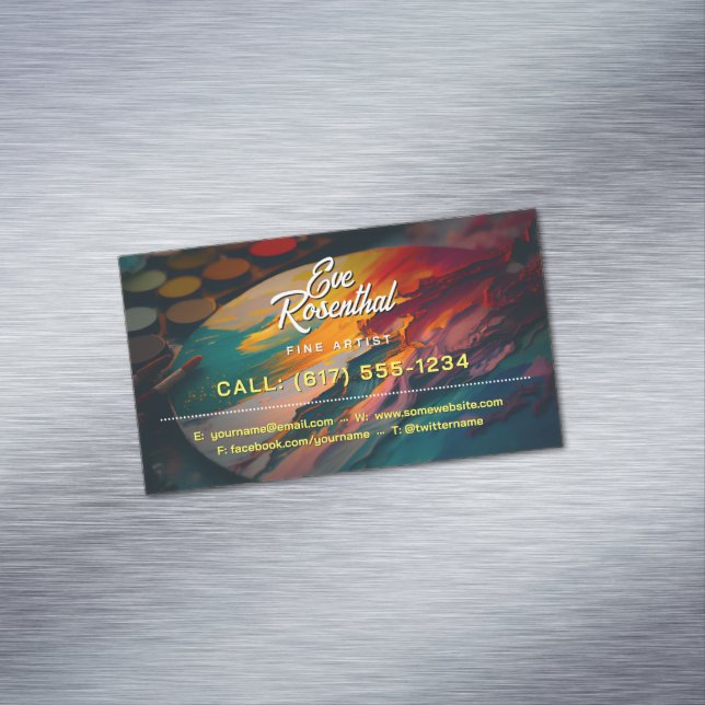 Carte De Visite Magnétique Artiste | Professionnel (In Situ)