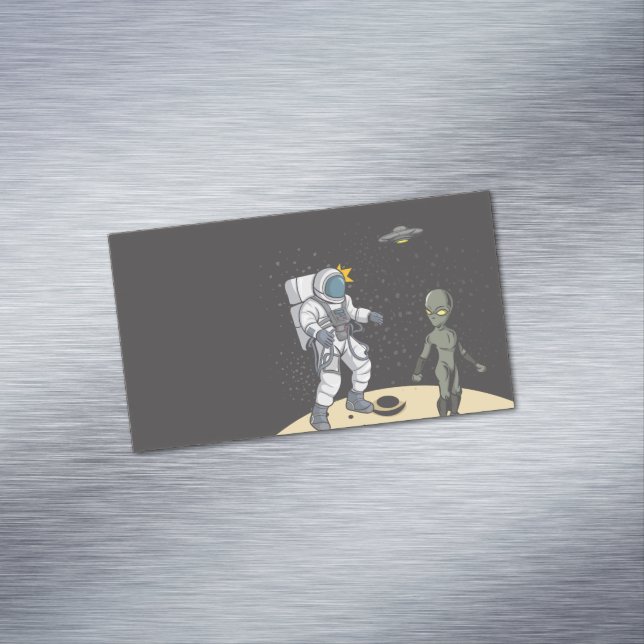 Carte De Visite Magnétique Astronaute et extraterrestre    (In Situ)
