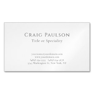Carte De Visite Magnétique Attrayant Simple Professionnel Plain Minimaliste