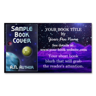 Carte De Visite Magnétique Auteur de romans de science-fiction Espace de prom