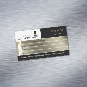 Carte De Visite Magnétique Auto Body Shop & Peinture   Pulvérisateur de peint