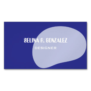 Carte de visite magnétique avec design bleu cool-n