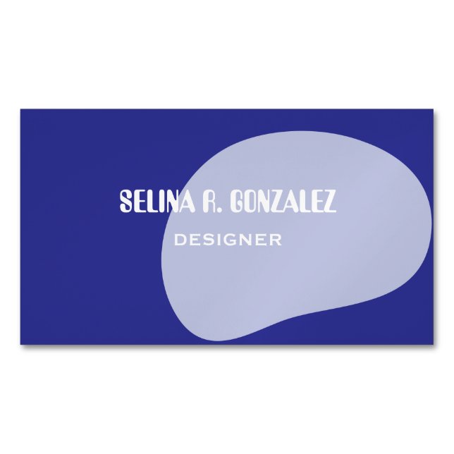 Carte de visite magnétique avec design bleu cool-n (devant)