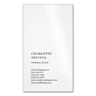 Carte De Visite Magnétique Avocat à la loi Minimaliste tendance Élégant simpl