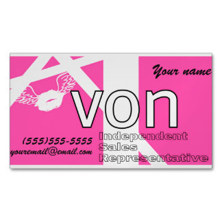 Carte De Visite Magnétique Avon rose personnalisé