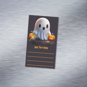 Carte De Visite Magnétique Baby Ghost Déplaisant mignon caractère Halloween