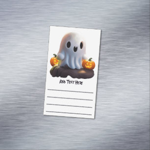 Carte De Visite Magnétique Baby Ghost Déplaisant mignon caractère Halloween