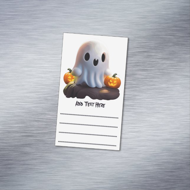 Carte De Visite Magnétique Baby Ghost Déplaisant mignon caractère Halloween (In Situ)