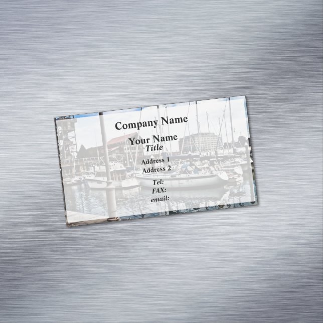 Carte De Visite Magnétique Baltimore MD - Marina près de Fells Point (In Situ)