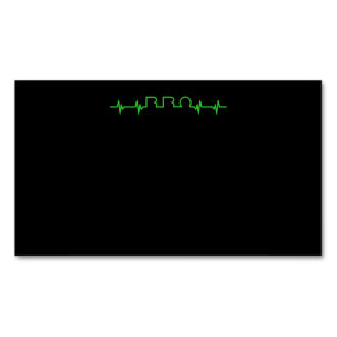 Carte De Visite Magnétique BBQ  BBBQ Heartbeat Funny BBBQ Est Ma Ligne De Vie