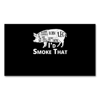 Carte De Visite Magnétique BBQ | BBQ Grill Cochon Porc Id Fumer Que Cadeaux H