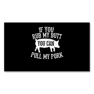 Carte De Visite Magnétique BBQ BBQ Rub My Butt Pull My Pork Smok Grilling