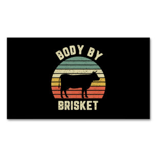 Carte De Visite Magnétique BBQ Body By Brisket Chemise Funny Jardin barbecu