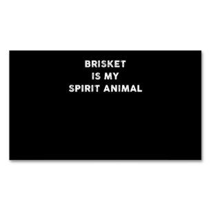 Carte De Visite Magnétique BBQ Brisket Est Mon Esprit Animal BBQ Cadeaux