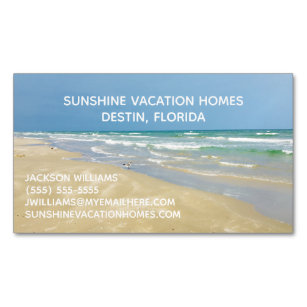 Carte De Visite Magnétique Beach House Vacances Location Immobilier Company