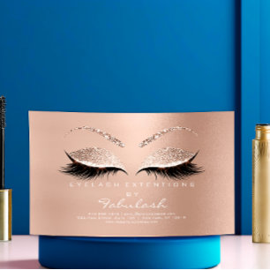 Carte De Visite Magnétique Beauty Salon Gold Parties scintillant Adresse Nom 