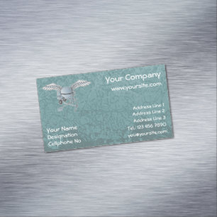 Carte De Visite Magnétique Béton bleu-gris