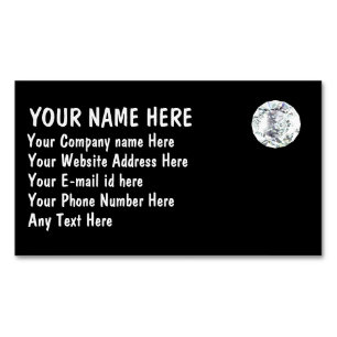 Carte De Visite Magnétique Bg noir diamant