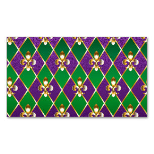Carte De Visite Magnétique Bijoux Fond Mardi Gras