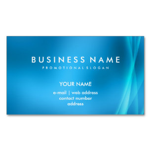 Carte De Visite Magnétique Bleu abstrait moderne professionnel élégant