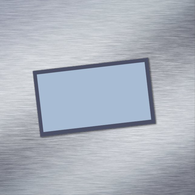 Carte De Visite Magnétique Bleu clair simple avec bordure bleu foncé (In Situ)