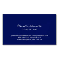 Bleu foncé Minimaliste Script Simple