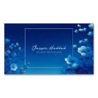 Bleu Lumineux Floral Monochromatique