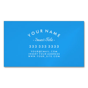 Carte De Visite Magnétique Bleu vif professionnel incurvé élégant des text