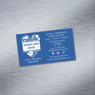 Carte De Visite Magnétique boulangerie boulangerie gâteaux biscuits pâtisseri