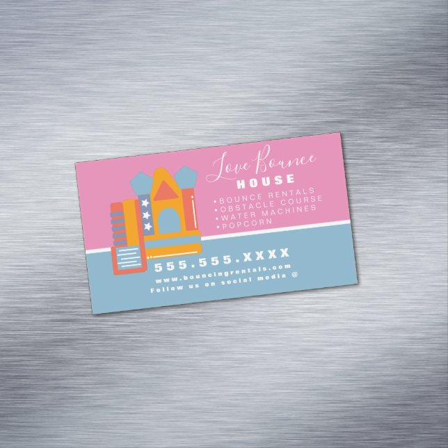 Carte De Visite Magnétique Bounce House Bouncy Jump Business (In Situ)