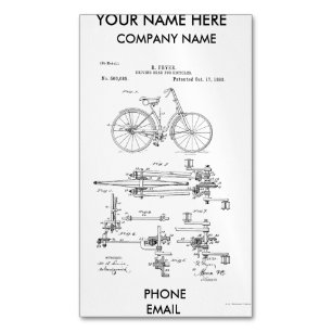 Carte De Visite Magnétique BREVET 1893 de VITESSE d'ENTRAÎNEMENT de