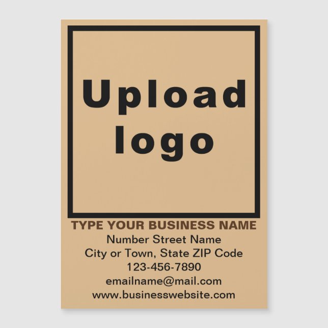 Carte de visite magnétique Brown de 5 po x 7 po (Devant)