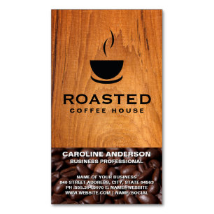 Carte De Visite Magnétique Café   Coupe de Java   Haricots à café