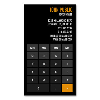 Carte De Visite Magnétique Calculateur d'application comptable