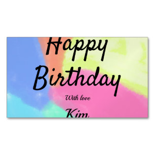 Carte De Visite Magnétique calligraphie simple et minimale joyeux anniversair