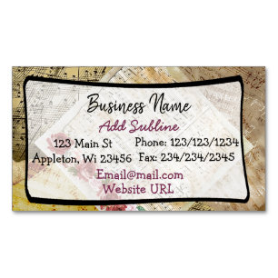 Carte De Visite Magnétique Carte magnétique d'affaires de notes musicales