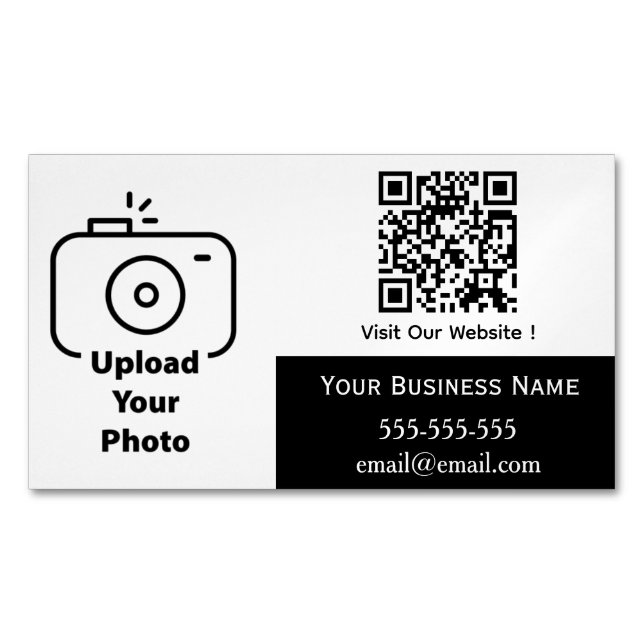 Carte De Visite Magnétique Carte magnétique professionnelle standard avec cod (devant)