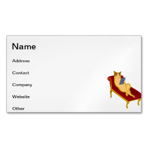 Carte De Visite Magnétique Chat avec clipart de gadget