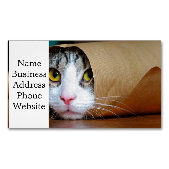 Carte De Visite Magnetique Chat De Papier Chats Droles Meme De Chat Zazzle Fr