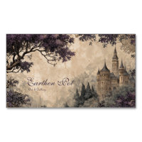 Château gothique enchanté Eau-forte vintage sépia