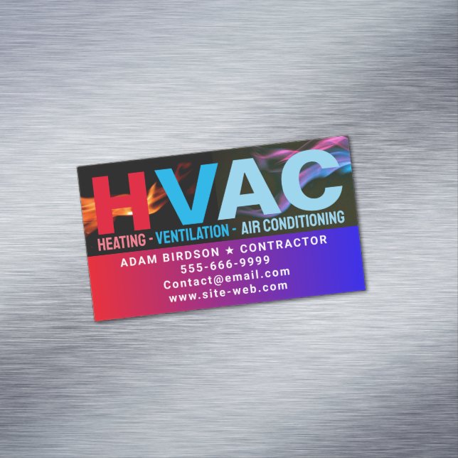 Carte De Visite Magnétique (Chauffage, Refroidissement, Climatisation) HVAC m (In Situ)