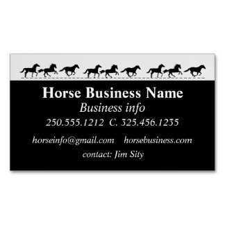 Carte De Visite Magnétique Cheval Business Embarquement Étables équitation Co