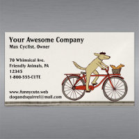 Chien à vélo avec écureuil | Animaux mignons