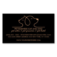 Chien Chat Brun Noir Logo Simple Vétérinaire Anima