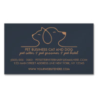 Chien Chat Simple Ligne Logo Animal vétérinaire