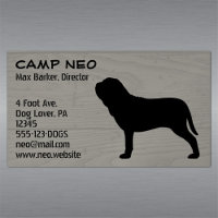 Chien napolitain Mastiff Silhouette Grain de Bois 