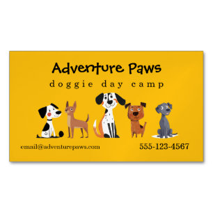 Carte De Visite Magnétique Chiens Animaux de Compagnie Mignons Colorés Serv