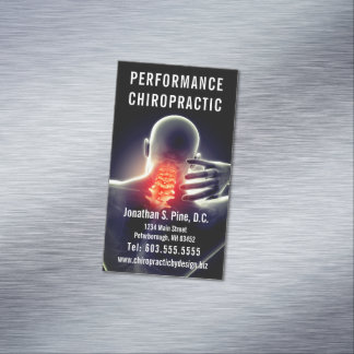 Carte De Visite Magnétique Chiropractie de graphique d'épine (douleur