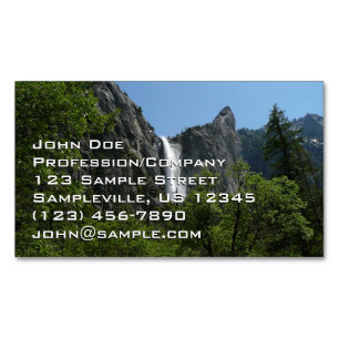 Carte De Visite Magnétique Chute de Bridalveil dans le Parc national de Yosem